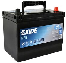 Акумулятор EXIDE EL754 (Start-Stop EFB), 75Ah/750A
