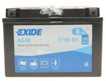 Аккумулятор EXIDE ET9B-BS AGM, 8Ah/110A