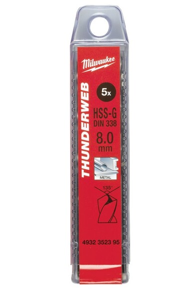 Свердло по металу Milwaukee THUNDERWEB HSS-G, 5,5Х93 мм, 10 шт. (4932352389)