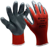 Перчатки защитные Wurth RED NITRILE размер 9 (0899403109)