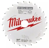 Пильный диск Milwaukee PFTE 184х30х1.6мм 24 зубьев (4932471297)