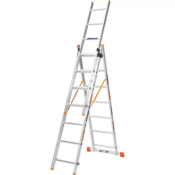 Лестница алюминиевая трехсекционная BLUETOOLS 3x7 (160-9004) изображение 3