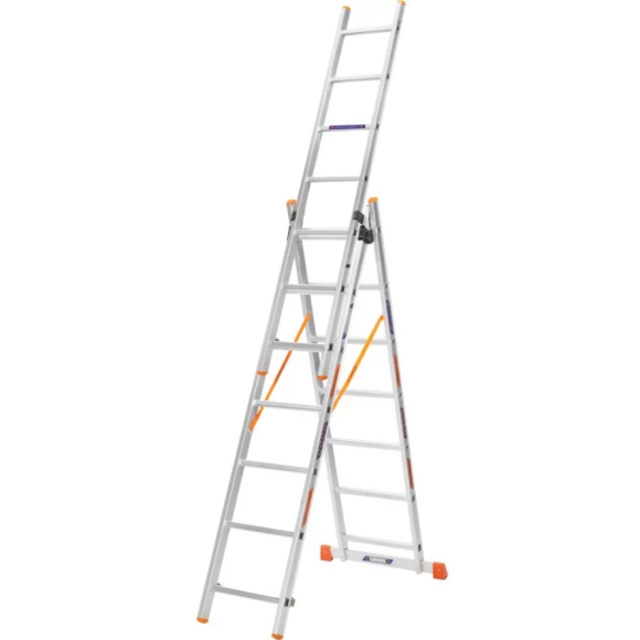 Лестница алюминиевая трехсекционная BLUETOOLS 3x7 (160-9004) изображение 4