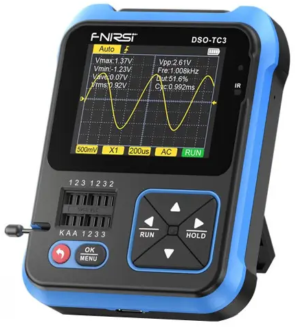 

Цифровой осциллограф+тестер компонентов+генератор сигналов 3 в 1 FNIRSI DSO-TC3 (912208)