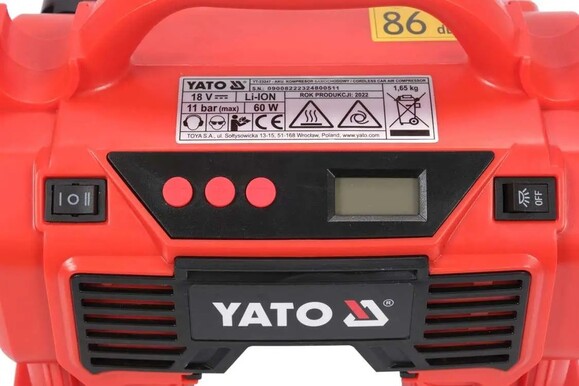 Компресор акумуляторний YATO (YT-23248) (Без АКБ та ЗП) фото 4