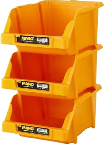 Ящик пластиковий Mano R-20 для металовиробів і дрібниць, жовтий (R-20) фото 4