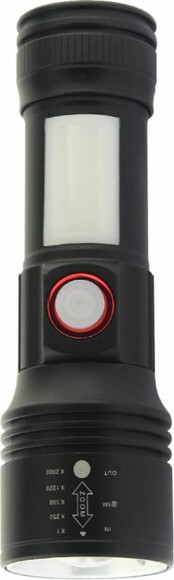 Ліхтар ручний Quantum QM-FL1031 Adept 10W LED zoom +COB з USB фото 3