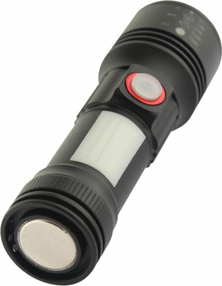Ліхтар ручний Quantum QM-FL1031 Adept 10W LED zoom +COB з USB фото 4