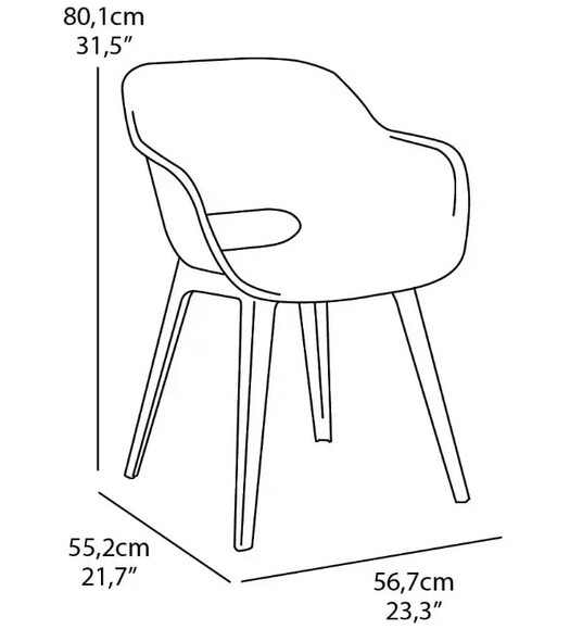 Садовые стулья Keter Akola, 2 шт. (238358) изображение 6