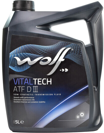 

Трансмиссионное масло WOLF VITALTECH ATF DIII, 5 л (8305405)