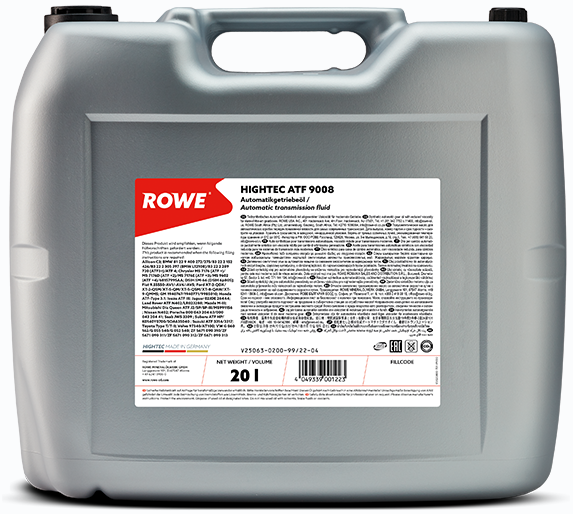 

Трансмиссионное масло ROWE HighTec ATF 9008, 20 л (25063-0200-99)