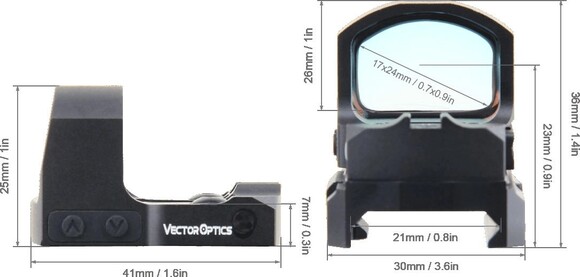 Приціл коліматорний Vector Optics Frenzy-S 1x17x24 SAS 3MOA (SCRD-62) фото 6