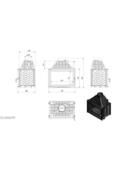 Каминная топка Kratki OLIWIA 18 (OLIWIA/PF) изображение 2