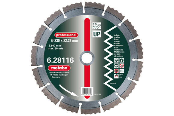 Алмазный диск Metabo professional UP 230x22,23 мм (628117000)