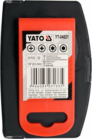 Набор ударных отверточных насадок Yato (YT-04621) изображение 4