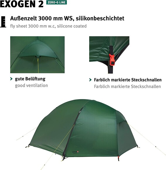 Палатка Wechsel Exogen 2 ZG Green (231049) изображение 2
