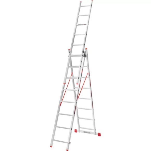 Лестница алюминиевая трехсекционная BLUETOOLS 3x8 (160-9005) изображение 4