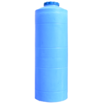 Пластикова ємність Пласт Бак 1000 л вузька, вертикальна, блакитна (00-00012438)