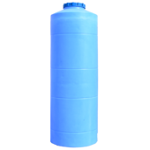 Пластикова ємність Пласт Бак 1000 л вузька, вертикальна, блакитна (00-00012438)