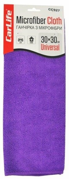 Тряпка Carlife 30x30 см (фиолетовая) (CC927)