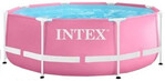 Круглый каркасный бассейн INTEX, 244х76 см, розовый (28290)