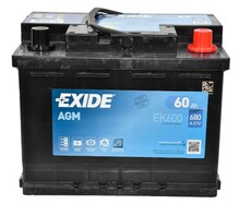 Акумулятор Exide EK600 (Start-Stop AGM), 60Ah/680A