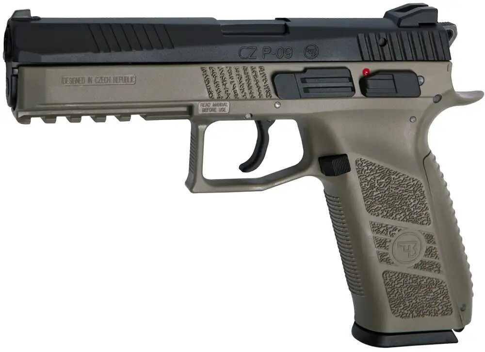 

Страйкбольний пістолет ASG CZ P-09 Dark earth Green Gas, калібр 6 мм (2370.41.42)