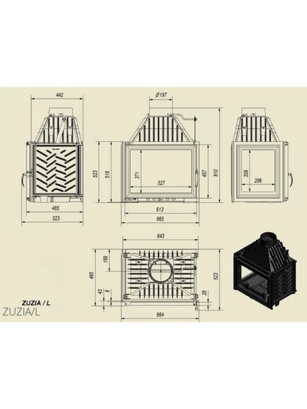 Каминная топка Kratki ZUZIA 16 (ZUZIA/L) изображение 2