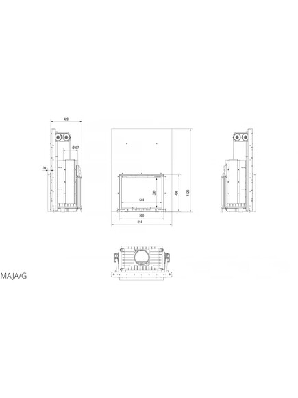 Каминная топка Kratki MAJA 12 (Maja/G) изображение 5