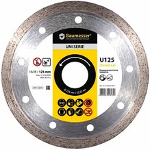 Алмазный диск Baumesser Universal 1A1R 125x1,4x8x22,23 (91315129010)