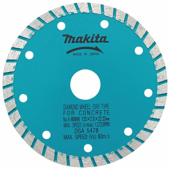 Алмазний диск Makita 125x22.23мм (A-80690)