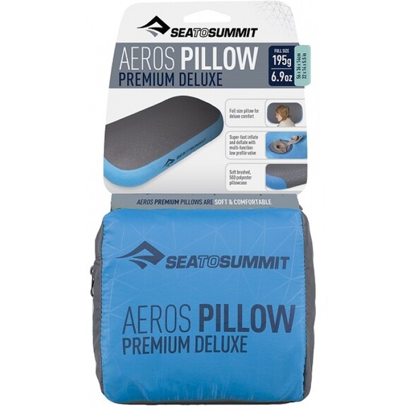Надувная подушка Sea To Summit Aeros Premium Deluxe Pillow blue (STS APILPREMDLXBL) изображение 3
