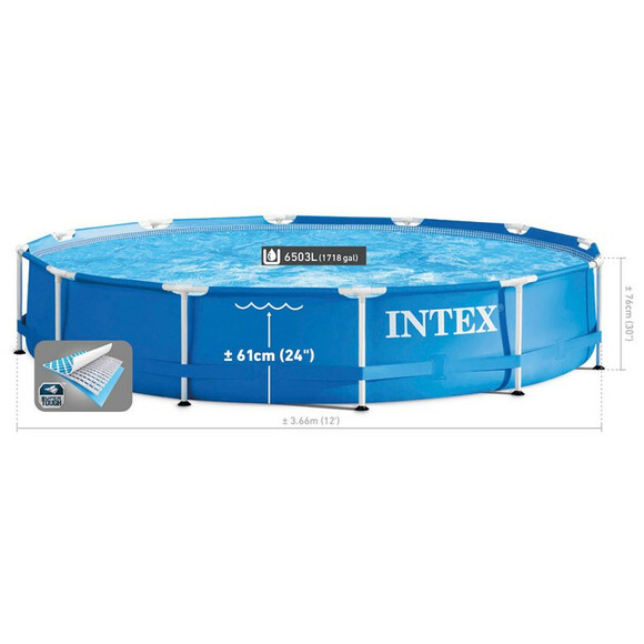 Каркасный бассейн Intex, 366x76 см (фильтр-насос 2006 л/час) (28212) изображение 5
