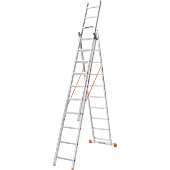 Лестница алюминиевая трехсекционная BLUETOOLS 3x10 (160-9007) изображение 3