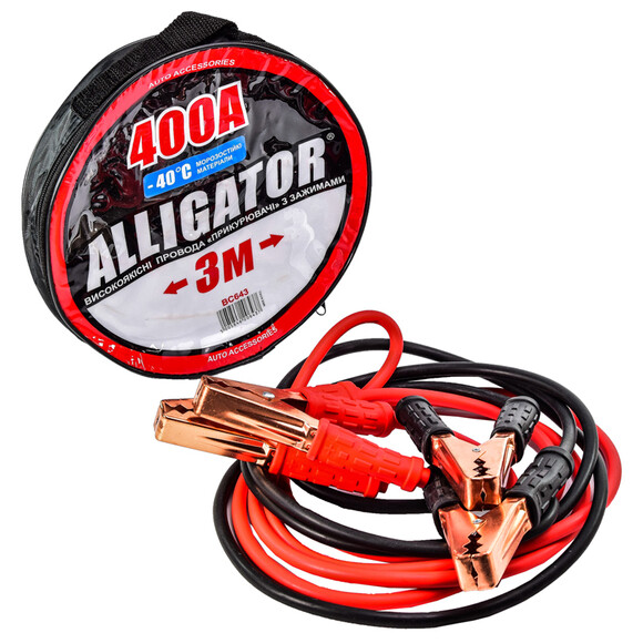 Провода-прикуриватели Alligator 400 А, 3 м BC643 изображение 2