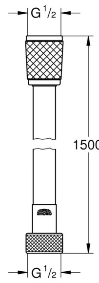 Шланг для душу Grohe Relexaflex, 1500 мм (45973001) (CV030557) фото 2