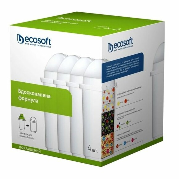 Комплект улучшенных картриджей для кувшинных фильтров Ecosoft 4 шт. (CRVK4ECO) изображение 3