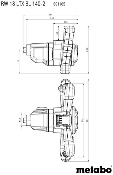 Акумуляторний міксер Metabo RW 18 LTX BL 140-2 (601165850) (без АКБ та ЗП) фото 5