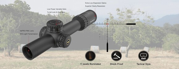 Прицел оптический Vector Optics Continental 1-10x28, illum. ED FFP VET-CTR, 34 мм (SCFF-47) изображение 10