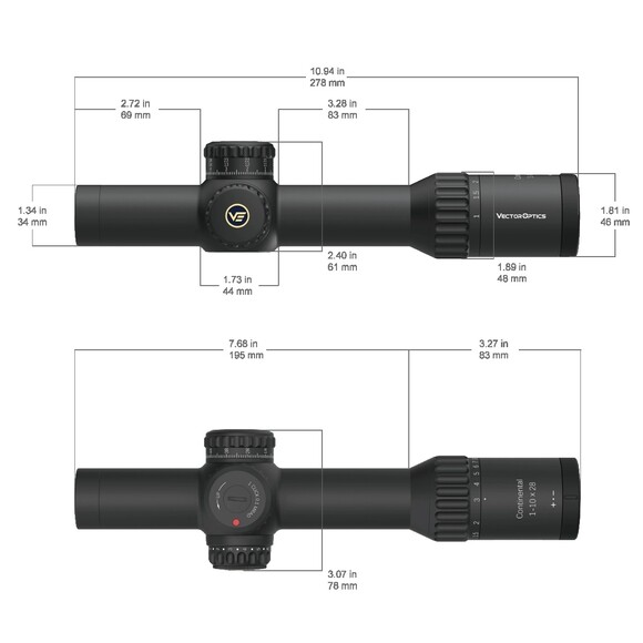 Прицел оптический Vector Optics Continental 1-10x28, illum. ED FFP VET-CTR, 34 мм (SCFF-47) изображение 7