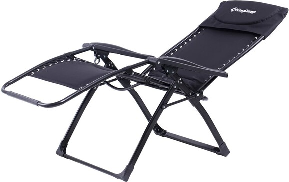 Шезлонг KingCamp Deckchair Enlarged Style Black (KC3903 black) фото 2
