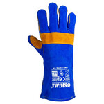 Перчатки краги сварщика Sigma класс А длина 35 см сине-желтые р10.5 (9449321)