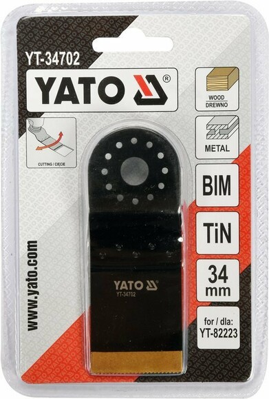 Полотно-насадка для реноватора Yato YT-34702 BIM-TIN 40 мм фото 2