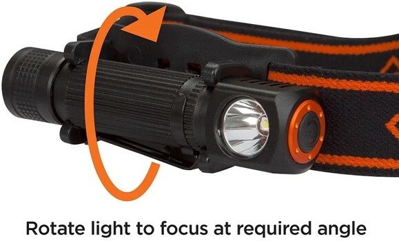 Акумуляторний налобний ліхтар LED-240 з магнітом, 7W LED, 130 люмен Groz 55072 фото 4