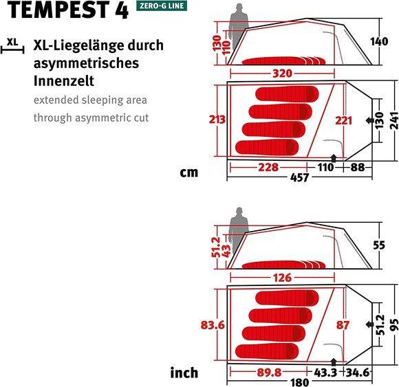 Палатка Wechsel Tempest 4 ZG Green (231053) изображение 3