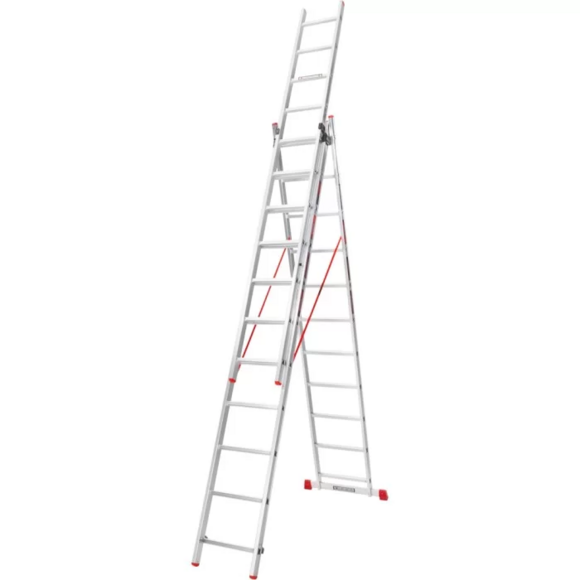 Лестница алюминиевая трехсекционная BLUETOOLS 3x11 (160-9008) изображение 3