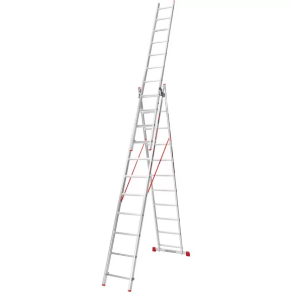 Лестница алюминиевая трехсекционная BLUETOOLS 3x11 (160-9008) изображение 4