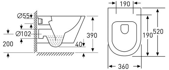 Унитаз подвесной VOLLE NEMO Rimless с сидением Slim slow-closing (13-17-316) изображение 2