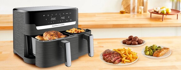 Мультипечь Tefal Dual Easy Fry&Grill Air Fryer (EY905B10) изображение 12