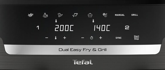 Мультипечь Tefal Dual Easy Fry&Grill Air Fryer (EY905B10) изображение 5